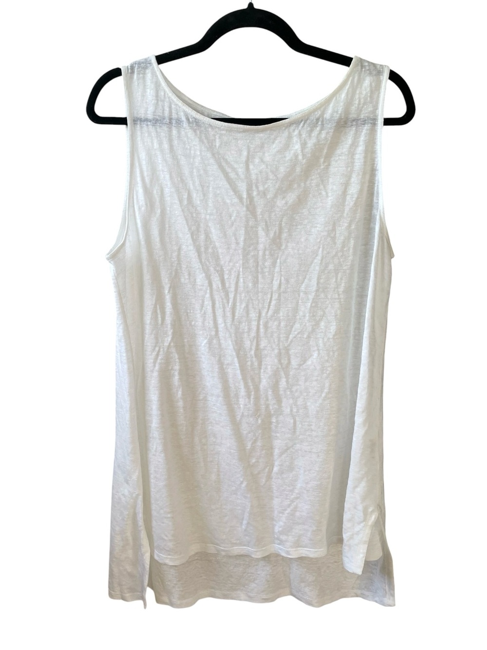 Eileen Fisher Organic Cotton Sleeveless Tank Top White L